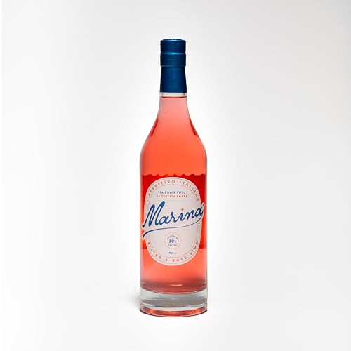 Cinque Terre Spirits - Aperitivo Artigianale Ligure 700 ml Bitter Marina, Base di Vino Bianco Ligure con Bergamotto, Chinotto e Agrumi, 20% Vol, Ideale per Spritz, Cocktail e Aperitivo