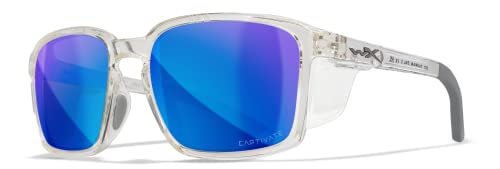 Image of Wiley X WX Alfa Captivate Polarized Sunglasses, Safety Glasses for Men and Women, UV Eye Protection