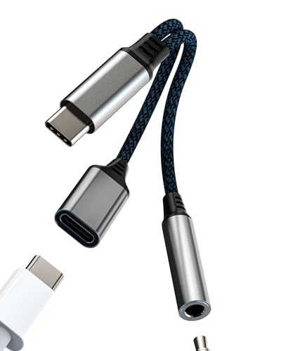 タイプCを3.5mmイヤホンジャック変換同時急速充電器アダプタ(2in1)対応Apple iPhone15 Pro Max Plus IPad 10、Air4/5、Mini6、Pro 12.9 アップル MFI認証 DACオーディオAUX ケーブルコネクタ