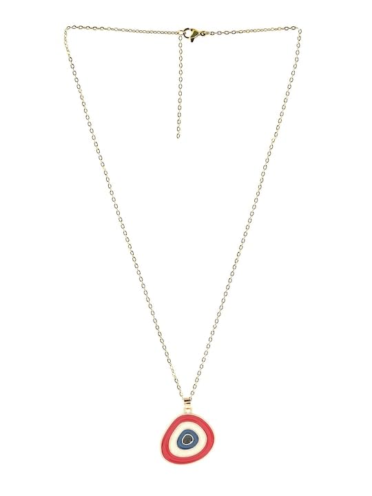 NEXT CREATIONWomen Gold-Toned & Blue Gold-Plated Necklace – Premium Look for Parties & Special Occasions