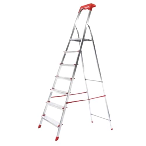 House Collection, Scala pieghevole, alluminio, 7 gradini, fai da te