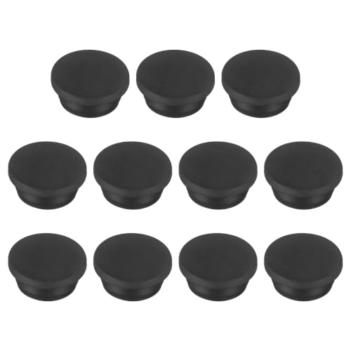 Image of MECCANIXITY 11pcs T-Shaped Silicone Plugs 32.3mm 1-9 /32 Inch Dia Snap in Plug Hole Seal Cover Round Rubber Stopper for 31.5-32.3mm Holes Kitchen Rubber Bulkheads Waterproof Sealing, Black