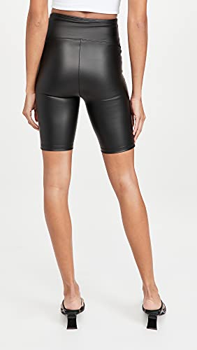 Yummie Women's Faux Leather Biker Shorts3