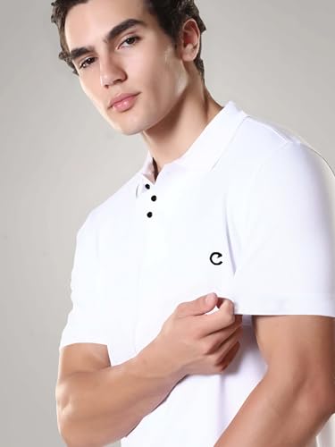 Image of Noble Monk Men's Half Sleeve Polo Neck Water Repellent T-Shirt |Soft Cotton Casual Tee for Everyday Wear