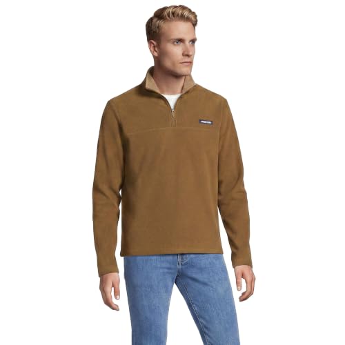 Image of Lands' End Men's Anyweather Fleece Quarter Zip Pullover