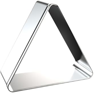 Triangle Cookie Cutter Set - 5 inch, 4 inch, 3 inch, 2 inch - 4 Piece Geometric Frame Plaque Cookie Cutters Shapes Molds - Stainless Steel