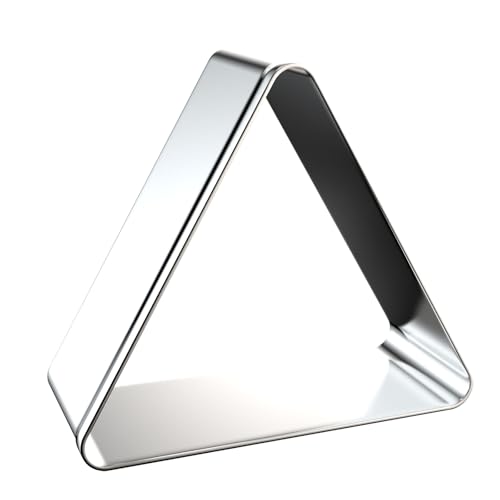Triangle Cookie Cutter Set - 5 inch, 4 inch, 3 inch, 2 inch - 4 Piece Geometric Frame Plaque Cookie Cutters Shapes Molds - Stainless Steel