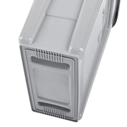 Image of Rubbermaid Commercial Products Slim Jim Under-Counter Trash Can with Venting Channels, 13-Gallon, Gray, Fits Under Desk /Cabinet /Sink, Pack of 4