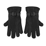 YWSTYllelty Jungen und Mädchen wasserdichte Schneehandschuhe Outdoor Warme Skihandschuhe Outdoor Warme Split Finger Skihandschuhe 8 bis 13 Jahre Helm-Kopfhörer (Black, One Size)