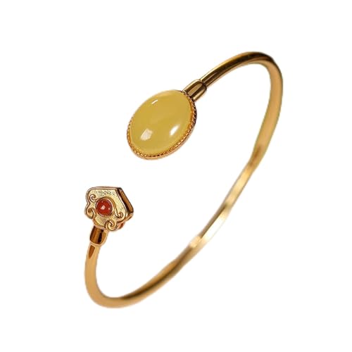 Bracelet ambre naturel femme style retro accessoire quotidien