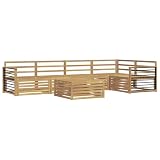 vidaXL Outdoor-Sofagarnitur 6 pcs Weiß 79 x 79 x 37 cm, Patio Ecksofa, modernes Lounge-Set für draußen, wetterfestes Gartenmöbel für die Terrasse, Bequeme Sitzgelegenheit