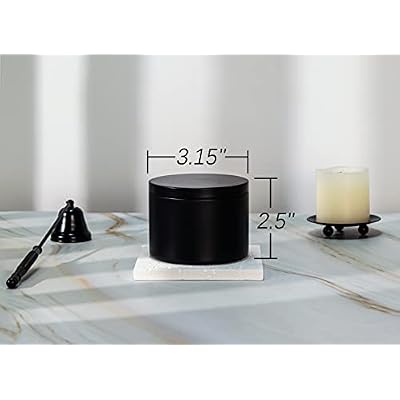Aroparc Candle Tins 8oz with Lids, 24 Pack Seamless Bulk Candle Containers for Candle Making Supplies - Black