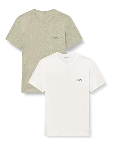 Men's Bold Monogram 2-Pack Crew Neck T-Shirt White S