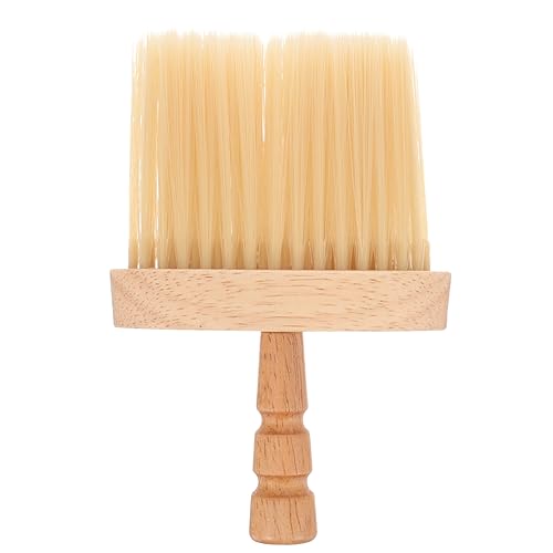 Beavorty Hair Duster for Barbers Barber Brush Soft Bristles Neck Sweep for Hair Salon Wooden Handle