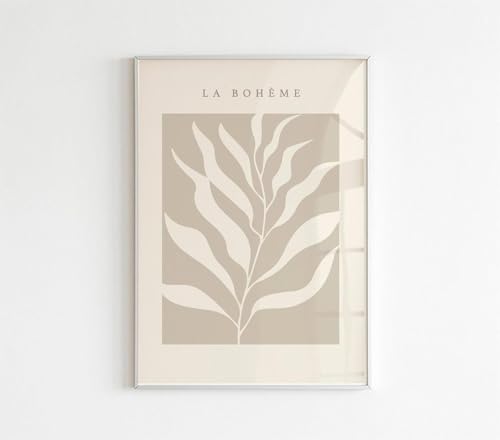 Toile neutre style milieu du siècle triptyque bohème haut de gamme 60 x 90 cm