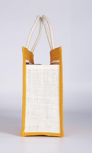 Image of Soman Jute Ecofriendly Return Gift Bags Rangoli Printed Colorful bags with Zip Pack of 10 Bags