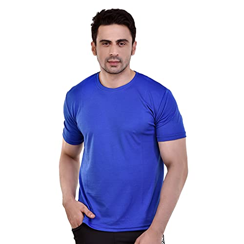 Image of Fashionbazzar4u Men's Cotton Blend Regular Fit Solid Round Neck T-Shirt