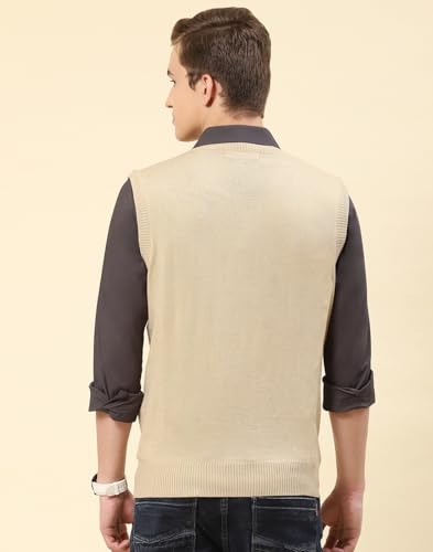 Image of Monte Carlo Men Regular Fit Sleeveless Solid V Neck Winter Sweater (Pack of 1)