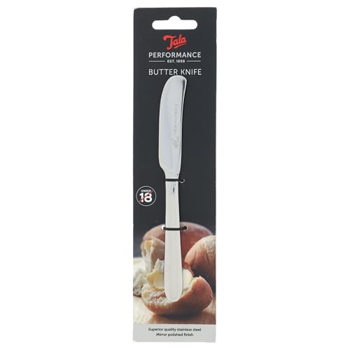 Tala Performance Stainless Steel Butter Knife, Stainless Steel with Mirror Polish Finish, Dishwasher Safe, Metallic Silver, 16.3 x 2 x 0.5 cm