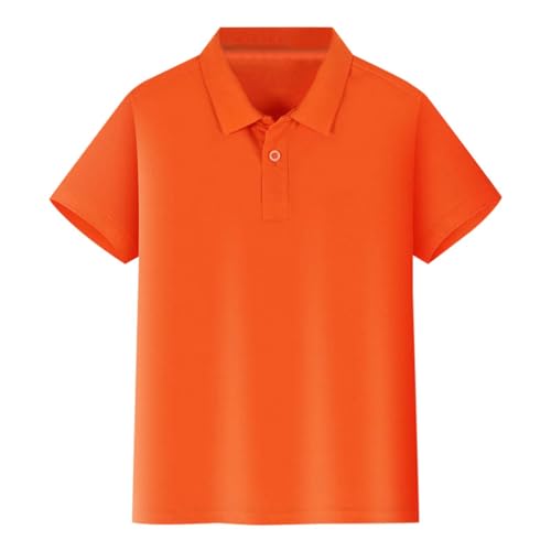 Catálogo de Playera Naranja Niño para comprar online. 48 Polo para niños pequeños, playera atlética, playera de verano para niños, camisa con cuello y botones, Naranja, 4-5T