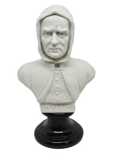 Giotto - Busto de personajes famosos - Reproducción en aglomerado de mármol y resina blanco natural. Altura 15 cm - Peso aprox. 350 g Cover