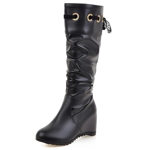 Botte haute femme compensée Gicoiz pour un style urbain quotidien
