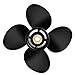 Meruzue 13.8x13 OEM ‎48-8M8026570 Upgrade Aluminum Outboard Propeller fit Mercury Engines 40-140 HP 4 Blades 15Spline Tooth,RH