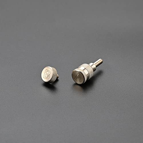 Alnicov Kupfer-Nickel-Saxophon-Halsspannschrauben Saxophon gebogener Hals Festschraube für Alt-Tenor-Sopran-Saxophon-Reparaturteile – Gewindedurchmesser 4 mm