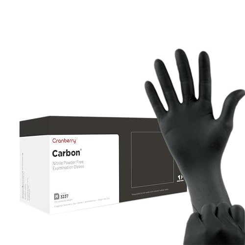 Guantes de nitrilo premium Cranberry sin polvo de 3,2 mil y alta sensibilidad táctil