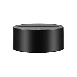 HaavPoois Nachtlampje voor kinderen, 3D LED illusie lamp Touch Base kleurverandering lichthouder voor bruiloft kerstvakantie decoratie voor jongens meisjes – geen afstandsbediening en acrylplaat