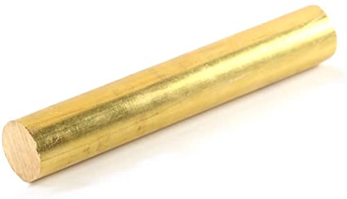 Diameter 40 mm Brass Rods Round Solid Stock Pin for Drift Punches Shaft DIY Craft Model Plane Ship Cars Knife Handles Lathe Works Pins Welding Repair Soldering Brazing Length (100 MM)