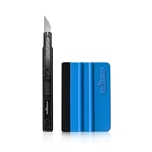 TECKWRAP Car Window Tint Tool Kit, Felt Scraper for Vinyl, Wallpaper Smoothing Tool, Vinyl Scraper Felt Squeegee & Craft Knife