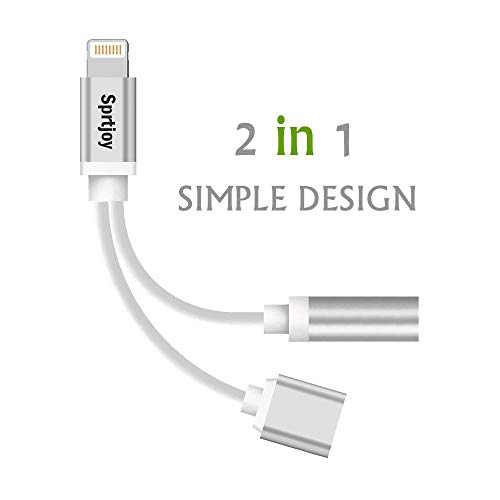 Sprtjoy Compatible Earphone Adapter Headphone Replacement for 7/7 Plus (ASilver001)