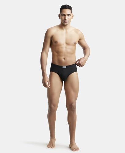 Image of Jockey 8035 Men Super Combed Cotton Solid Brief with Ultrasoft Concealed Waistband (Pack of 2)