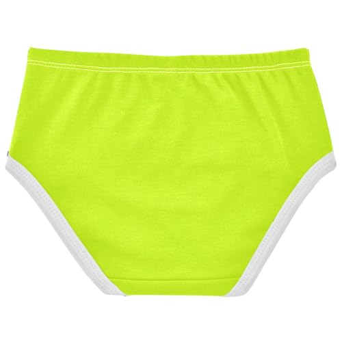 Joisal Cotton Girls Underwear Toddler Fluorescent Yellow Lime Girl Panties Cute Bright Kids Undies Briefs 2t2