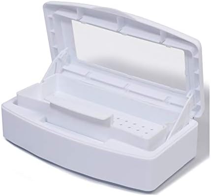 Pinkiou Nail Hair Tools Tray Sterilizer Manicure Disinfection Plastic Box Nail Sterilizing Clean Container