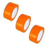 GTSE Cinta para marcar suelos, 50 mm x 33 m, naranja – para pistas de baile, gimnasios - 3 Rollos