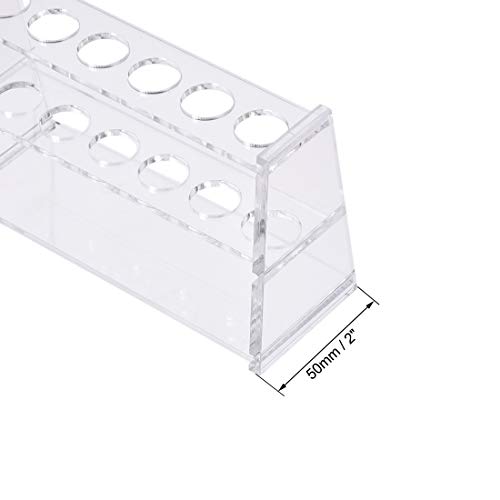 uxcell acrylic test tube holder rack 6 wells for 10ml centrifuge tubes clear