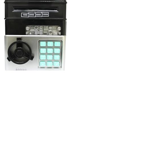Mini Cofre Eletrônico Digital Senha 4 Dígitos Notas e Moedas (PRETO)