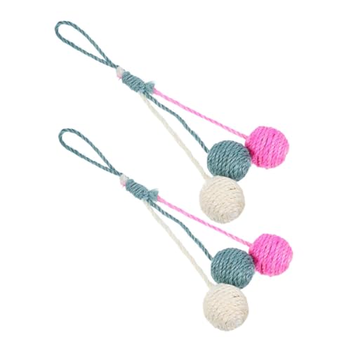 Kisangel 2 Pcs Sisal Ball Dangling Balls Sisal