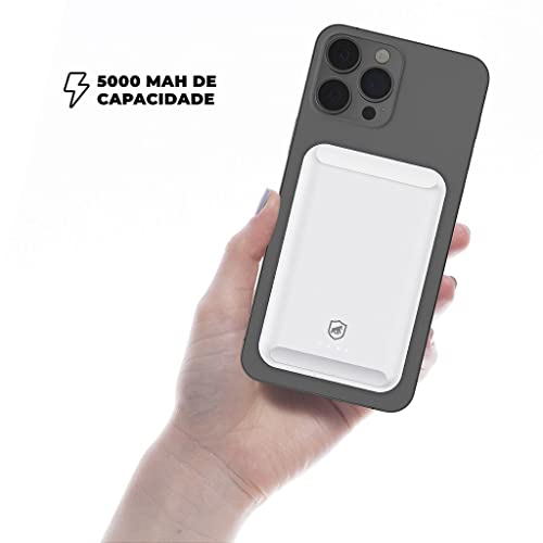 Carregador Portátil compatível com MagSafe - Nano Snap Wireless Branco - Gshield