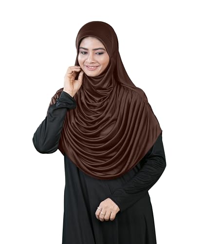 Image of Mehar Hijab Stretchable Frilled Hijab Scarf for Muslim Women | Soft Polyester Stylish Hijab for Women & Teenagers Faeezah Hijab