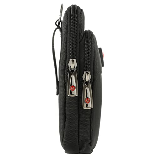 Nylon Cell Phone Holster Compatible With Iphone 14 Pro Max, Iphone 13 Pro Max Belt Clip Pouch Dual Cellphone Holder Belt Loop Pouch Bag For Samsung S22 Ultra S21 Ultra Note 20 Ultra S10 Plus S9 Plus #TOP7