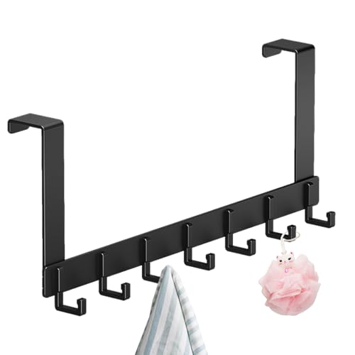 syayw Gancho sobre la puerta, gancho detrás de la puerta - Perchero de metal sin perforaciones | Perchero con varios para puerta principal, baño, dormitorio y sala de estar