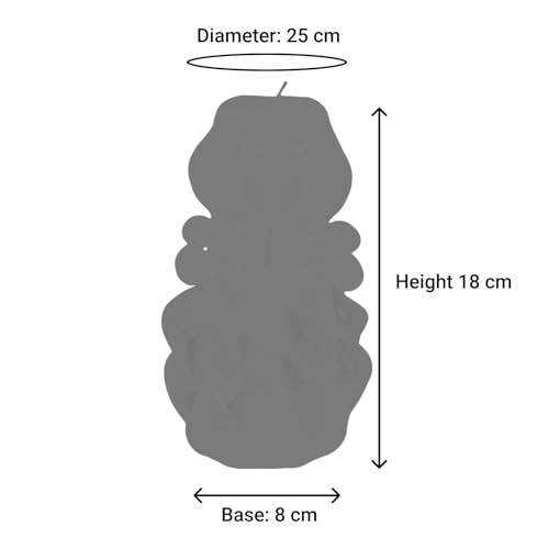 Bougie combustion longue 66h mèche coton sans fumée Ø8x18cm