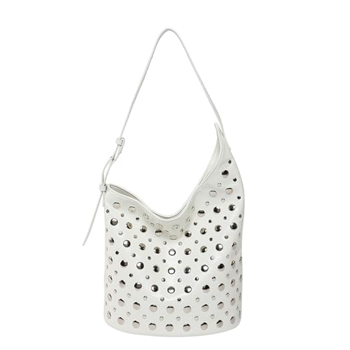 Studded Purse Faux Leather Tote Bag Y2K Hobo Bags Trendy Shoulder Bag 90s Punk Handbags