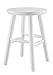 Erst-Holz Tabouret Rond en Bois Massif sans Dossier en pin Massif Naturel ou Blanc V-90.71-42, Type de Bois/Couleur du Bois:pin Blanc