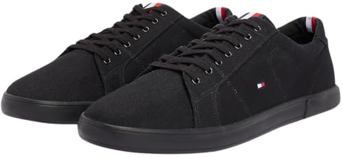 Tommy Hilfiger Baskets Vulcanisées Homme Chaussures, Noir (Black/Black), 43