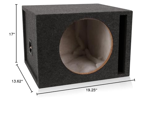 Image of BELVA Belva1SV12G Single 12 inch Subwoofer Enclosure Box Vented MDF (Gray)