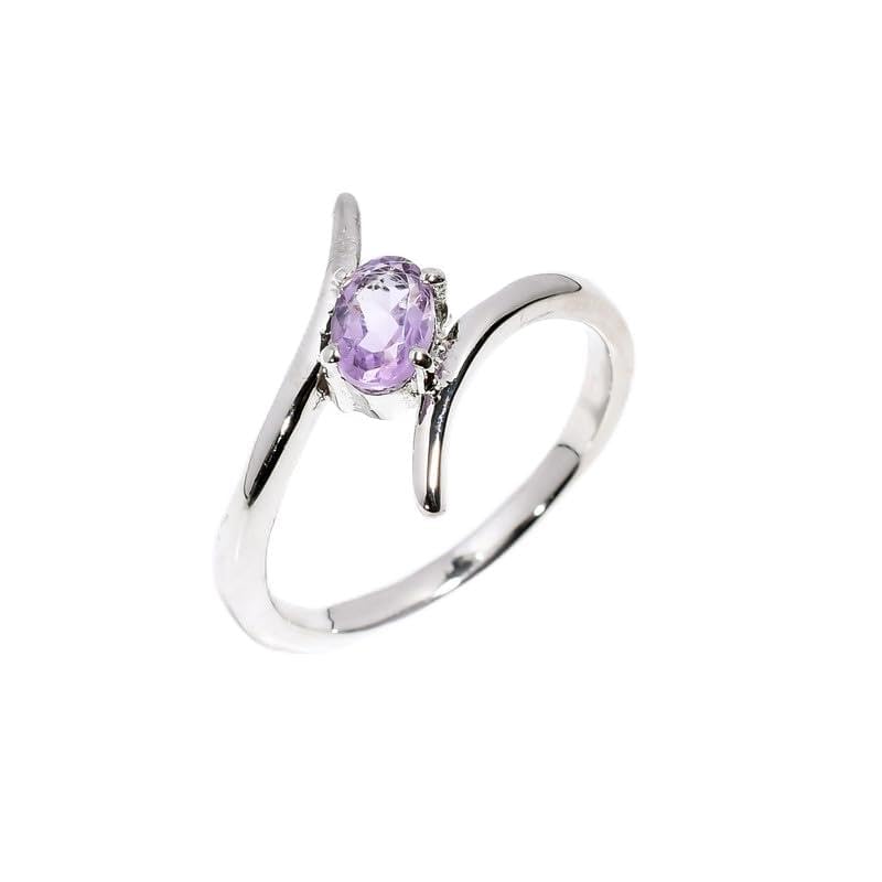 Bague améthyste rose en argent pour sublimer votre style décontracté chic